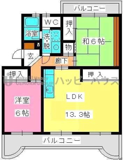 【間取り】 | ロイヤルハイツ泉