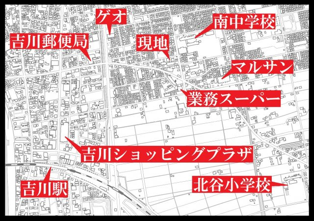レーベンハイム吉川グランスクエアの地図