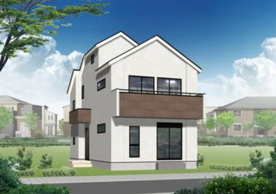 【外観パース】 | 東大和市中央/新築戸建 | 2022年3月下旬完成予定です。