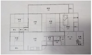 曽於市末吉町二之方の中古一戸建の間取り