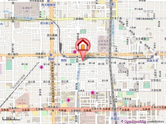 ロフティ西院の地図