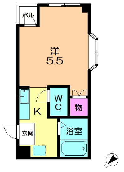 【間取り】 | ルミエール1号館