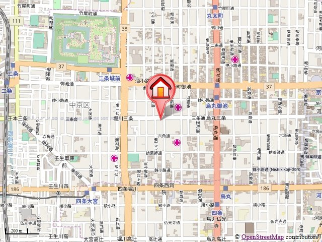 パラシオ西洞院の地図