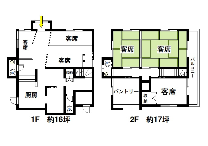 新ほてい本館の間取り