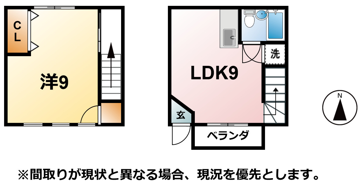 茂原市長尾のアパートの間取り