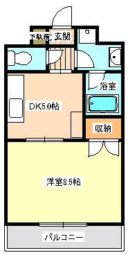 熊本市中央区水前寺３丁目の賃貸マンションの間取り