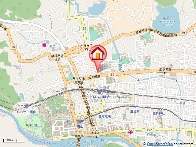 アークハイツ嵯峨嵐山の地図