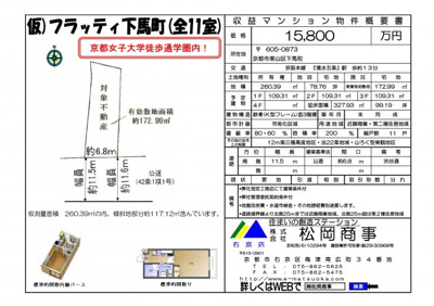 【地図】 | ＜企画収益＞フラッティ下馬町