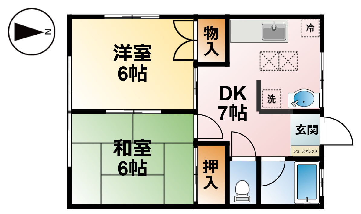 コーポみのわの間取り
