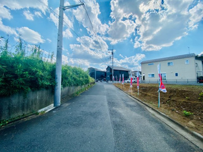 【前面道路含む現地写真】 | 東大和市芋窪/売地 | 東側6ｍ公道