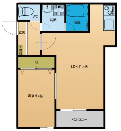【間取り】 | シェリム井尻Ⅲ