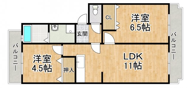【間取り】 | ヴィラ仲谷向陽台