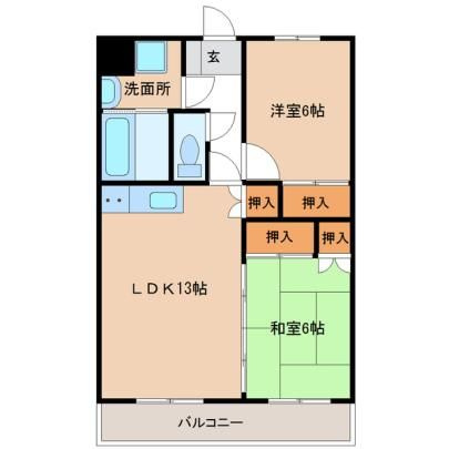 サンライズ吉村Ⅱの間取り
