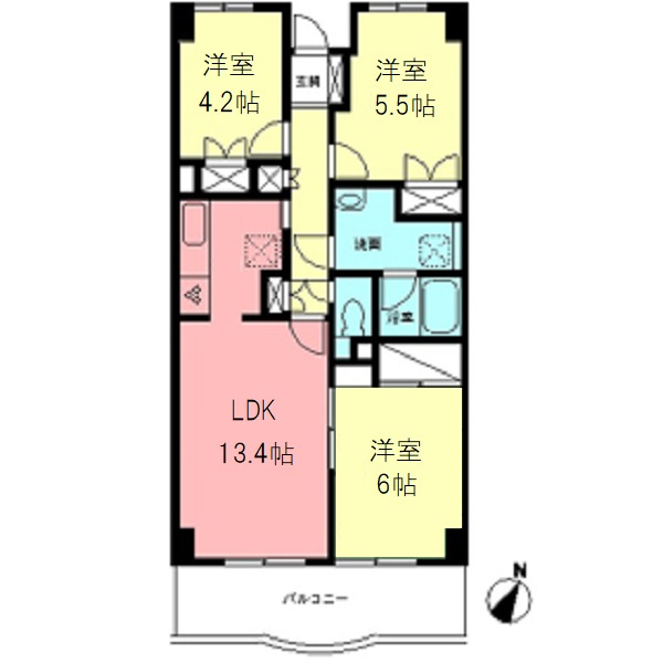ロゼール壱番館の間取り