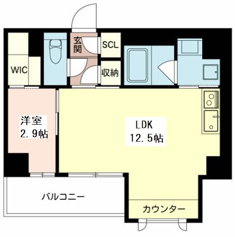 大阪市北区中崎２丁目の賃貸マンションの間取り