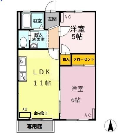 ヴィラコスモ　Ⅱの間取り