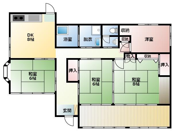 都城市広原町の中古一戸建の間取り