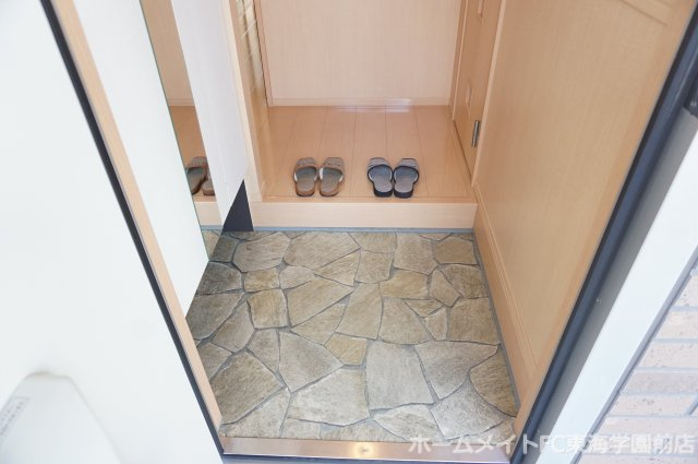 熊本市北区清水万石５丁目のアパートの玄関