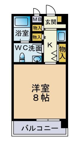 ファミリオン御所の間取り|ファミリオン御所（1K）　間取り
