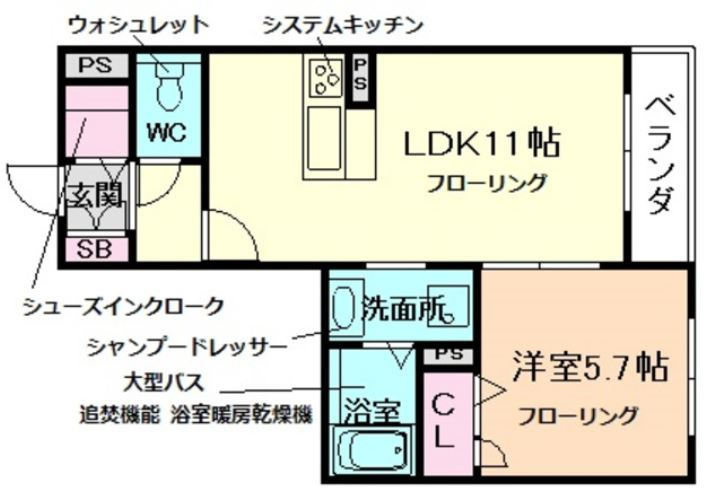 シャーメゾン新大阪の間取り