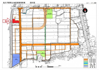 【地図】 | 佐久平駅南土地区画整理事業設計図