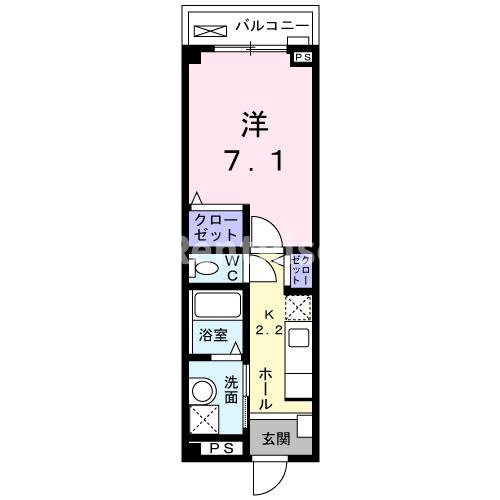 プリムローズ彦田の間取り