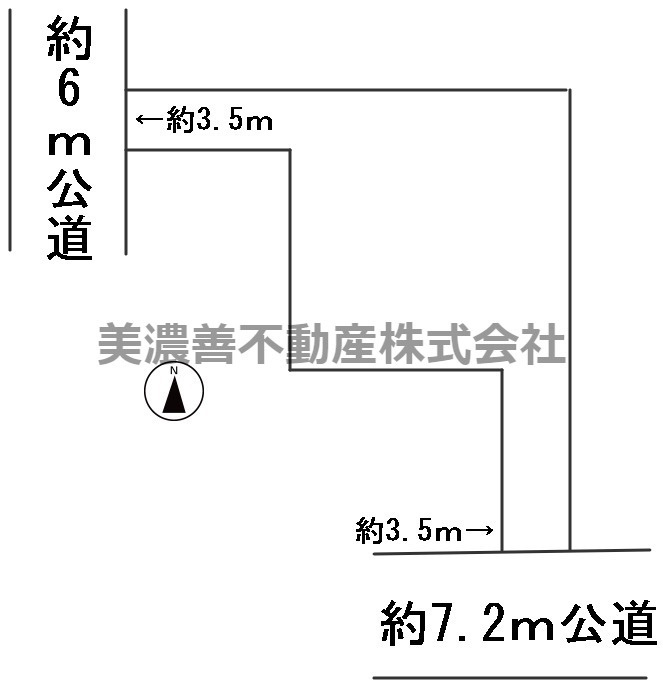 ５７８７９　岐阜市長良土地の区画図