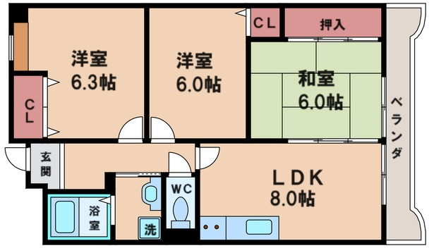 【間取り】 | KMコートあびこ