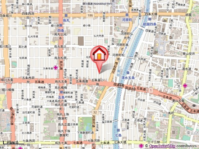 アライブ富小路の地図