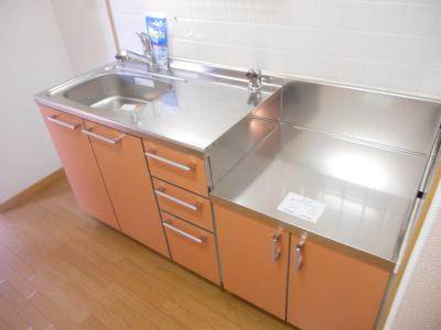 アライブ富小路のキッチン|二口コンロ設置可