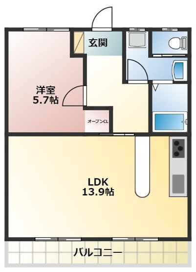 【間取り】 | ハイツ東小浜
