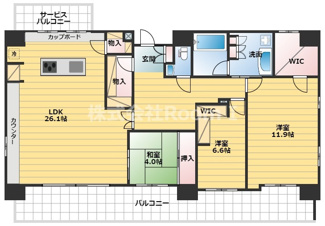 【間取り】 | セイワパレス玉造