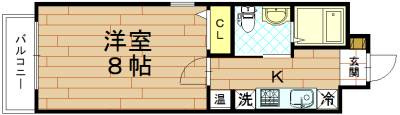 J＆N三条神宮前（旧ショナボール三条神宮前）の間取り|間取り・左右反転