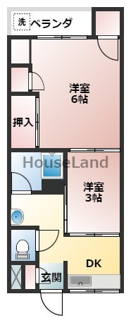 六十谷アパートの間取り