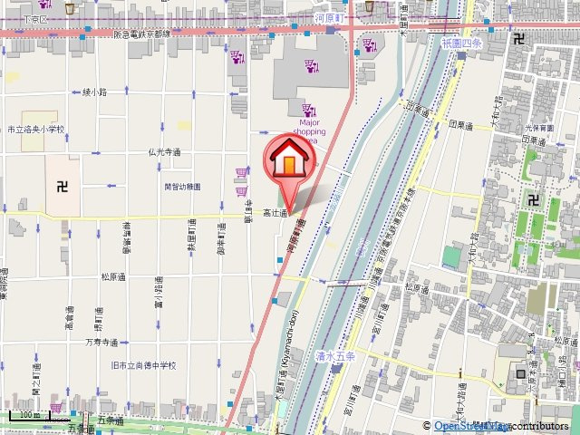 シンフォニー四条河原町の地図