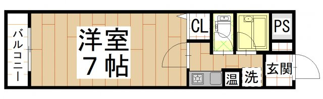 カサベルデ小阪　(近大　一人暮らし)の間取り