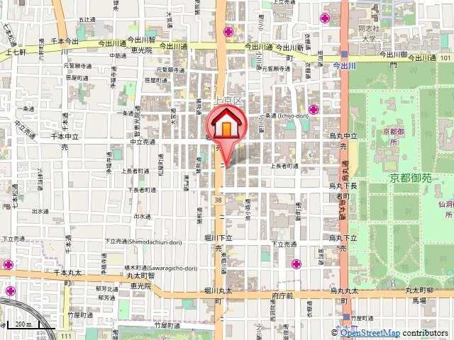 SWISS京都堀川WEST（スイス京都堀川ウエスト）の地図