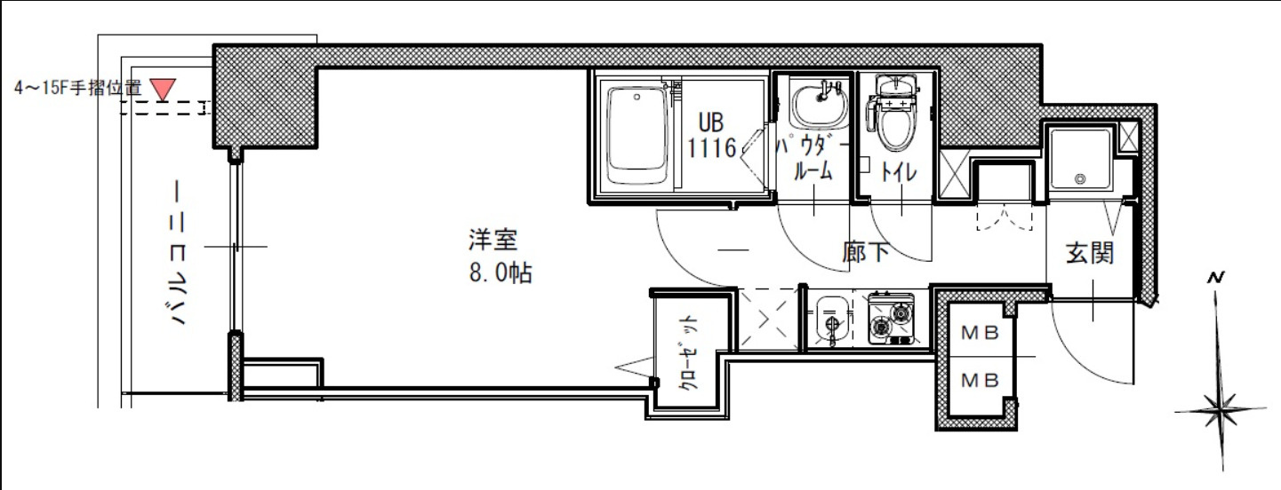 S-RESIDENCE谷町五丁目（エスレジデンス谷町五丁目）　BRAVI不動産の間取り|【S-RESIDENCE谷町五丁目】