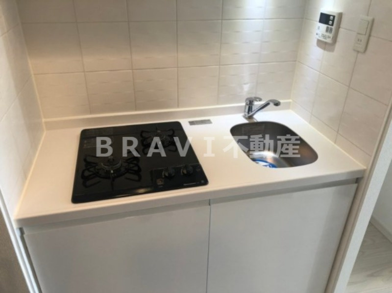 S-RESIDENCE谷町五丁目（エスレジデンス谷町五丁目）　BRAVI不動産のキッチン|【S-RESIDENCE谷町五丁目】使いやすい2口ガスコンロのお部屋