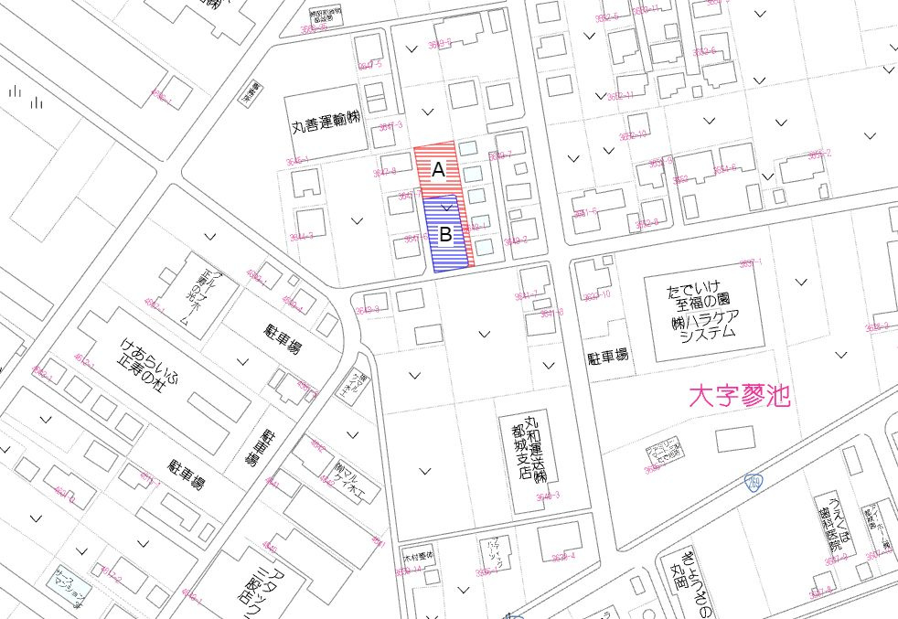 北諸県郡三股町大字蓼池の売地の土地図