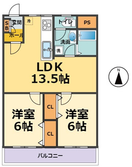 【間取り】 | 鳴尾小松住宅Ｂ棟（小松小・学文中学校区） | 鳴尾小松住宅