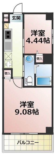 グランシアター高井田の間取り