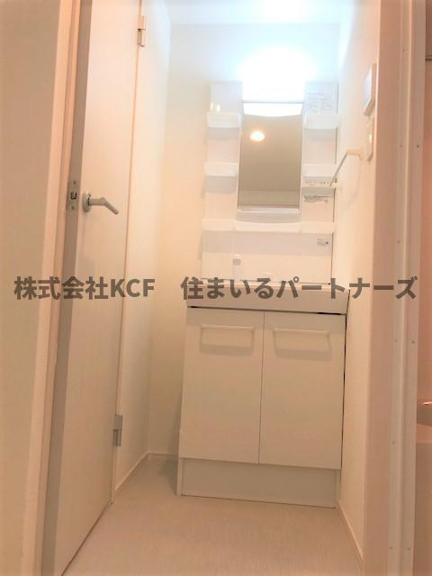 ラ・ヴェリテ水天宮の洗面所|広い洗面スペース