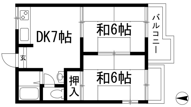 【間取り】 | グリーンハイム萩原