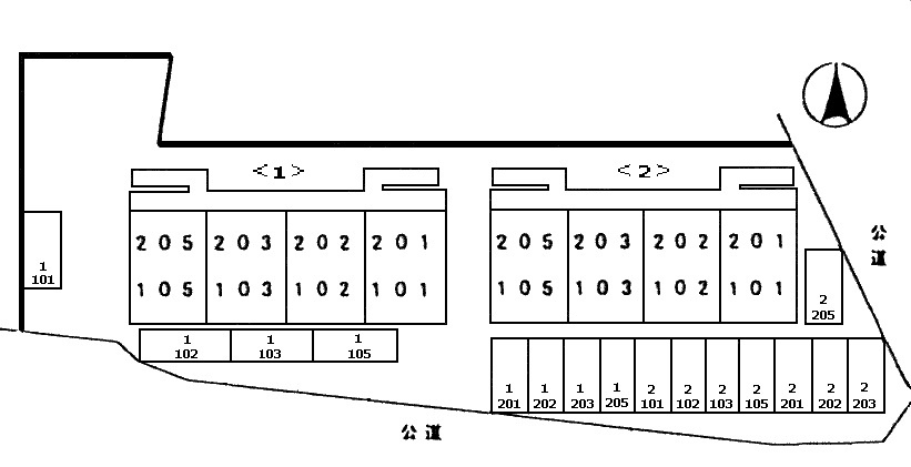 ハイライズ大和2の区画図