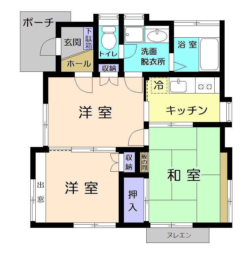 ハイム岡野の間取り|間取り図
