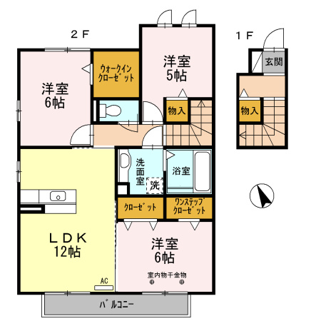 【間取り】 | ラフィネス ソシア B棟