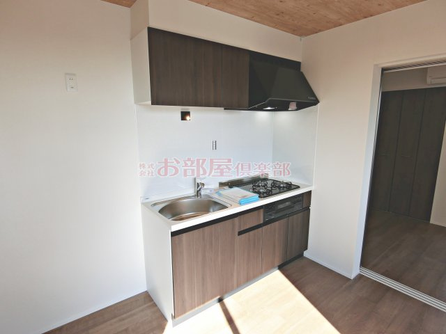 ティーレグノ羽犬塚のキッチン|ビルトインコンロは溝が無く掃除もラクラク☆彡