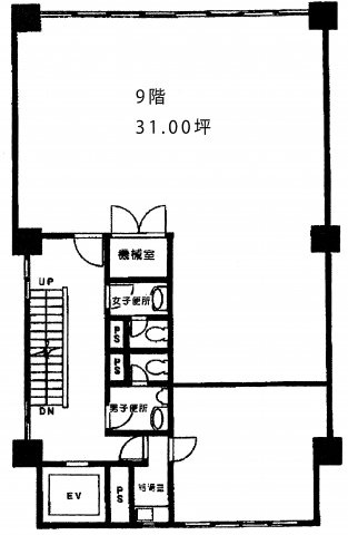 中央区京橋３丁目の事務所の間取り