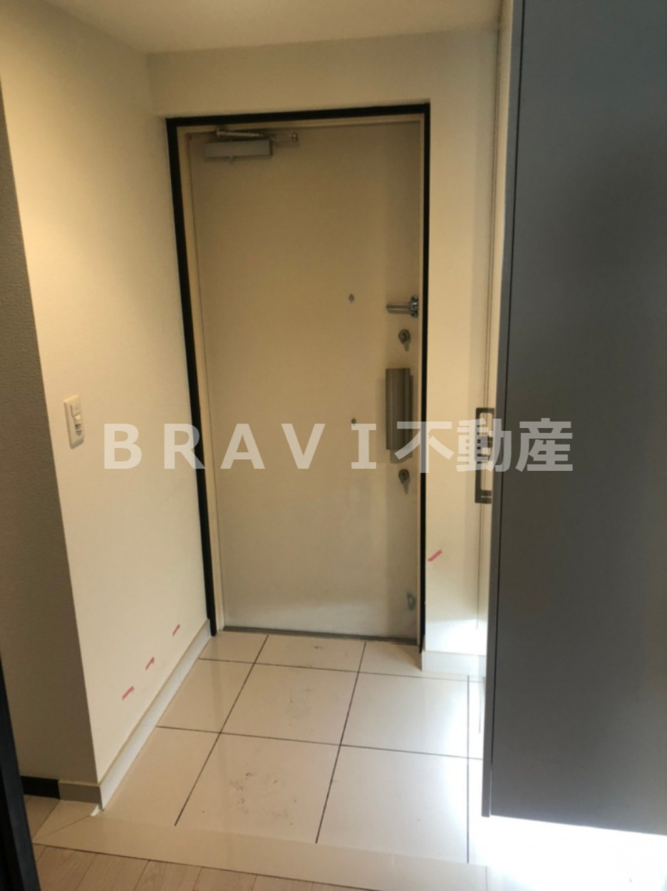 エステムコート谷町四丁目　BRAVI不動産の玄関|【エステムコート谷町四丁目】人感センサーライトのある玄関です